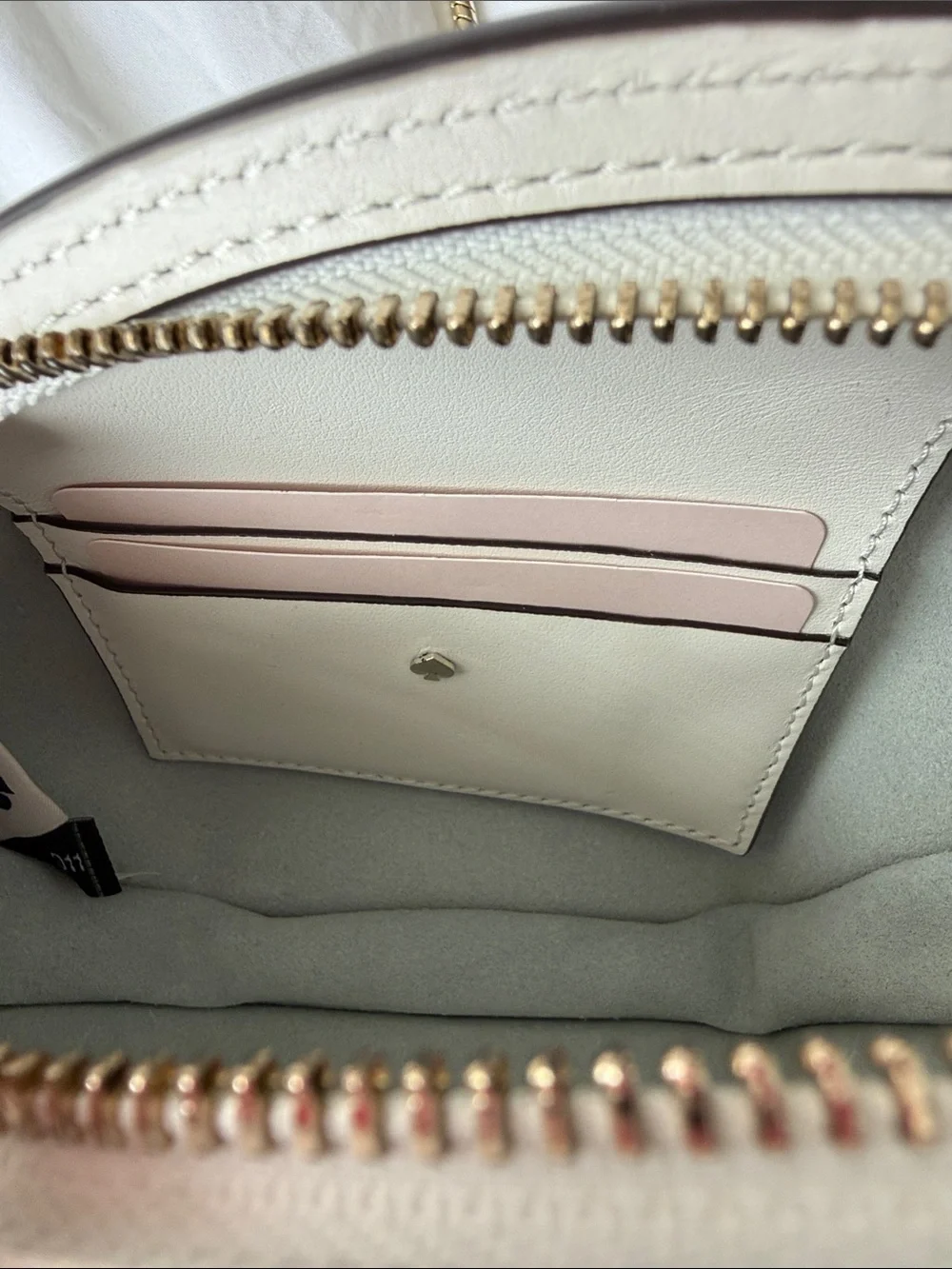 Kate Spade Tiny Elephant Crossbody Purse White Red